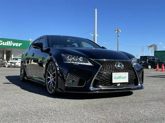 レクサス ＧＳ 350 Fスポーツ 千葉県 2012(平24)年 4.8万km ブラック 社外エアロ(F/S/R)/社外フロントバンパー/社外3連LEDヘッドライト/RS-R車高調＆ローダウンサス/VOLKRACING20インチアルミホイール/社外テールランプ/マークレビンソンサウンドシステム/純正HDDメーカーオプションナビ/・CD/DVD/MSV/Bluetooth/フルセグ/バックカメラ/レザーシート/前席パワーシート/前席シートヒーター/前席シートベンチレーション/アダプティブクルーズコントロール/スマートキー/パワートランクリッド/前後コーナーセンサー/ヘッドアップディスプレイ/オートマチックハイビーム/パドルシフト/社外タワーバー/社外ドライブレコーダー/ビルトインETC/フォグランプ/本革巻きステアリング/サイド＆カーテンエアバッグ/電動リヤサンシェード