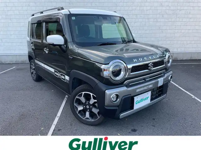 スズキ ハスラー Jスタイル ターボ 静岡県 2022(令4)年 6.4万km クールカーキパールメタリック/ホワイト2トーンルーフ 純正ナビ/・フルセグTV/・Bluetooth接続/・DVD再生/・USB入力端子/スズキセーフティーサポート/デュアルカメラブレーキサポート/レーダークルーズコントロール/全方位カメラ/プッシュスタート/スマートキー/スペアキー/前席シートヒーター/LEDオートライト/オートハイビーム/リアコーナーセンサー/ドラレコ/ビルトインETC2.0/取扱説明書/保証書