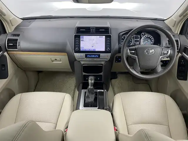 トヨタ ランドクルーザー プラド TX Lパッケージ 埼玉県 2023(令5)年 3.3万km ホワイトパールクリスタルシャイン モデリスタエアロ　サンルーフ　純正ディスプレイオーディオ　パノラミックビューモニター　ＢＳＭ　ベージュレザー　ビルトインＥＴＣ２．０　ドライブレコーダー　レーダークルーズ　オートハイビーム　ＬＥＤ