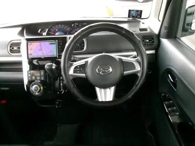 ダイハツ タント カスタム RS SA 群馬県 2014(平26)年 7.2万km パールホワイトⅢ SDナビ/フルセグテレビ/バックカメラ/両側パワースライドドア/ターボチャージャー/スマートアシスト/ドライブレコーダー/ETC/皮調シートカバー