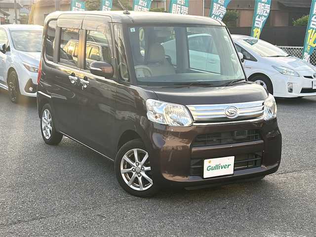 ダイハツ タント G SA 愛知県 2015(平27)年 5.7万km プラムブラウンクリスタルマイカ /禁煙車//社外ナビTV//バックカメラ//両側パワスラ//プッシュスタート//スマートアシスト//オートライト//純正１４インチアルミ//エコアイドル//純正ドアバイザー//純正フロアマット//新車保証書//取扱説明書