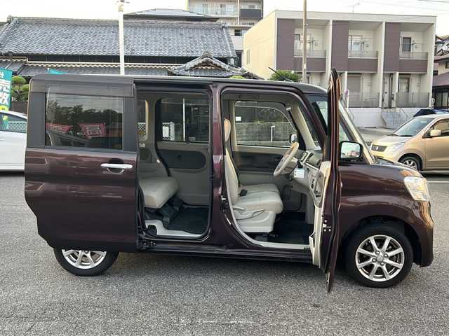 ダイハツ タント G SA 愛知県 2015(平27)年 5.7万km プラムブラウンクリスタルマイカ /禁煙車//社外ナビTV//バックカメラ//両側パワスラ//プッシュスタート//スマートアシスト//オートライト//純正１４インチアルミ//エコアイドル//純正ドアバイザー//純正フロアマット//新車保証書//取扱説明書