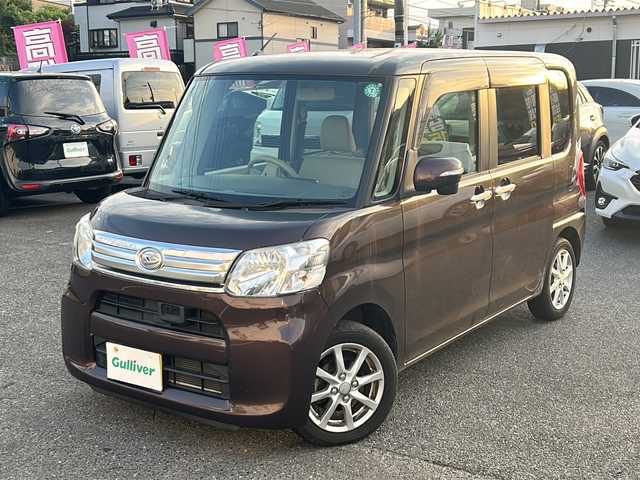ダイハツ タント G SA 愛知県 2015(平27)年 5.7万km プラムブラウンクリスタルマイカ /禁煙車//社外ナビTV//バックカメラ//両側パワスラ//プッシュスタート//スマートアシスト//オートライト//純正１４インチアルミ//エコアイドル//純正ドアバイザー//純正フロアマット//新車保証書//取扱説明書