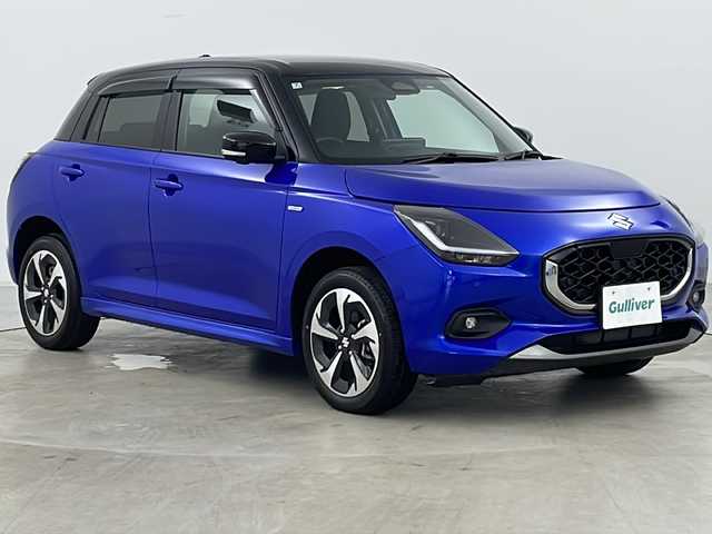 スズキ スイフト HYBRID MZ 道央・札幌 2024(令6)年 0.3万km 青Ⅱ ・純正ディスプレイオーディオ&CD&DVD&BT&AppleCarplay&AndroidAuto/・全方位カメラ/・スズキセーフティサポート/・衝突被害軽減ブレーキ/・レーンキープアシスト/・レーダークルーズコントロール/・クリアランスソナー/・ブラインドスポットモニター/・スズキコネクト対応車/・アイドリングストップ/・横滑り防止装置/・前席シートヒーター/・ドアミラーヒーター/・ビルトインETC2.0/・ステアリングスイッチ/・革巻きステアリング/・ドアバイザー/・電動格納ミラー/・プッシュスタート/・LEDヘッドライト/・LEDフォグランプ/・オートライト/・オートマチックハイビーム/・スマートキー/・スペアキー