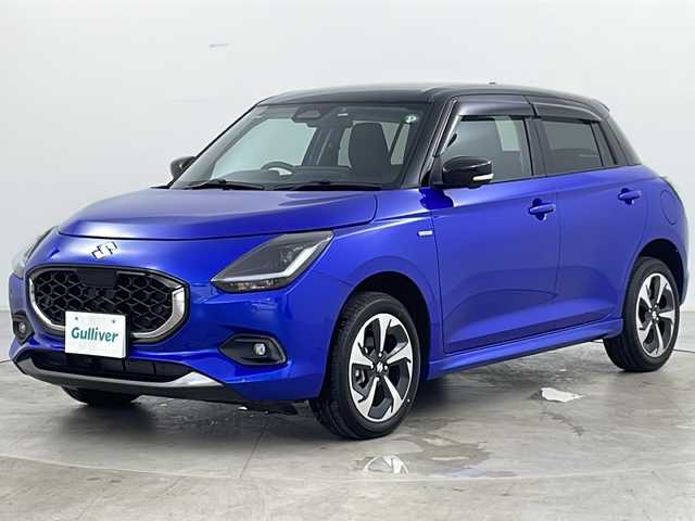 スズキ スイフト HYBRID MZ 道央・札幌 2024(令6)年 0.3万km 青Ⅱ ・純正ディスプレイオーディオ&CD&DVD&BT&AppleCarplay&AndroidAuto/・全方位カメラ/・スズキセーフティサポート/・衝突被害軽減ブレーキ/・レーンキープアシスト/・レーダークルーズコントロール/・クリアランスソナー/・ブラインドスポットモニター/・スズキコネクト対応車/・アイドリングストップ/・横滑り防止装置/・前席シートヒーター/・ドアミラーヒーター/・ビルトインETC2.0/・ステアリングスイッチ/・革巻きステアリング/・ドアバイザー/・電動格納ミラー/・プッシュスタート/・LEDヘッドライト/・LEDフォグランプ/・オートライト/・オートマチックハイビーム/・スマートキー/・スペアキー