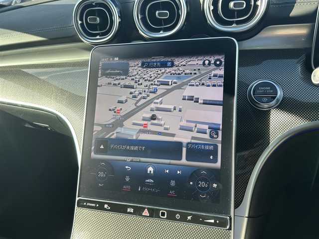 メルセデス・ベンツ Ｍ・ベンツ Ｃ２２０ｄ アバンギャルド　AMGライン 滋賀県 2022(令4)年 2万km ポーラホワイト HUD/アンビエントライト/ハーフレザーシート/・前席メモリ付きパワーシート/・前席シートヒーター/純正ナビ/３６０°カメラ/フルセグ/CarPlay/ＡＣＣ/ＢＳＭ/レーンキープ/純正ＬＥＤデジタルライト/パワートランク