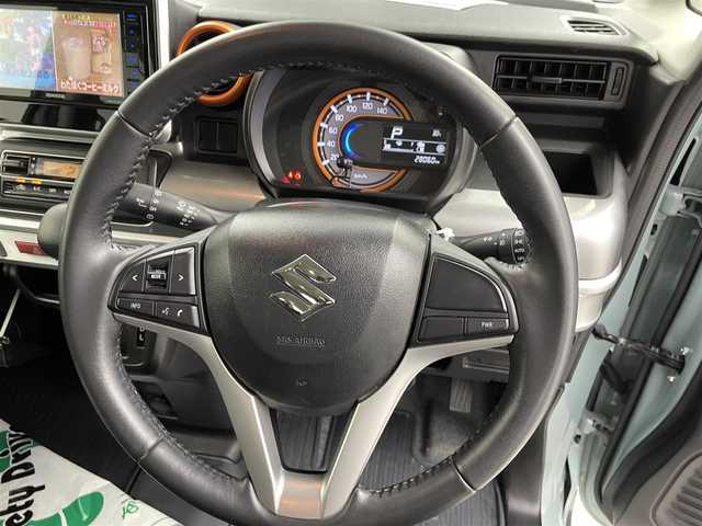 スズキ スペーシア ギア HYBRID XZ 愛知県 2020(令2)年 2.8万km オフブルーメタリック/ガンメタリック2トーンルーフ 純正7型メモリナビ/(フルセグTV/DVD/CD/BT/SD）/バックカメラ/前席シートヒーター/前後ドラレコ/スズキセーフティサポート/衝突軽減システム/レーンキープアシスト/コーナーセンサー/オートマチックハイビーム/ドアバイザー/ルーフレール/カーテンエアバグ/両側パワースライドドア/純正14インチAW/純正フロアマット/純正LEDヘッドライト/アイドリングストップ
