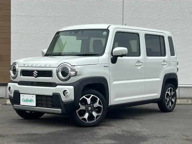 スズキ ハスラー HYBRID X 秋田県 2020(令2)年 9.6万km ピュアホワイトP ４WD/衝突被害軽減ブレーキデュアルカメラブレーキサポート/LEDヘッドライト/純正メモリナビ（DVD/CD再生可能）/フルセグ/全方位モニター/スズキ純正１５インチアルミ（夏タイヤ装着）/スマートキー/アイドリングストップ/プッシュスタート/レーンキープアシスト/コーナーセンサー/オートマチックハイビーム/ダウンヒルアシストコントロール/ステアリングスイッチ/前席シートヒーター/純正フロアマット/オートライト/オートエアコン/パワーステアリング/パワーウィンドウ/横滑り防止/盗難防止装置/寒冷地仕様/電動格納ウィンカーミラー