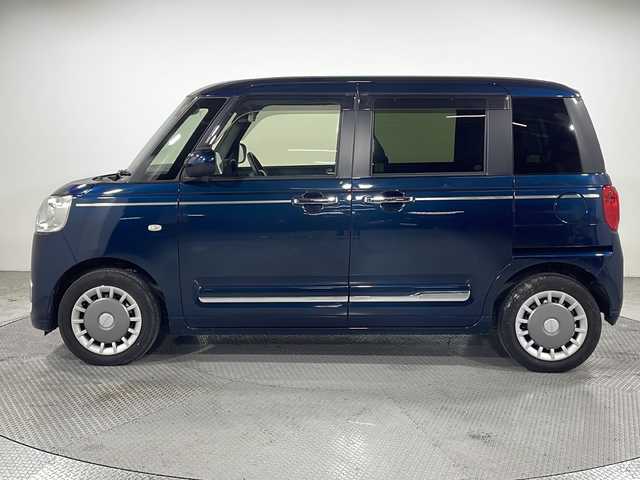 ダイハツ ムーヴ キャンバス セオリー G 広島県 2023(令5)年 1.2万km レーザーブルークリスタルシャイン 純正９型ナビ/バックカメラ/シートヒーター/両側パワースライドドア/フルセグ/コーナーセンサー/ドラレコ/オートマチックハイビーム/衝突軽減/踏み間違い防止/レーンキープアシスト/ＬＥＤヘッドライト/エアバッグ(運転席/助手席/サイド/カーテン)