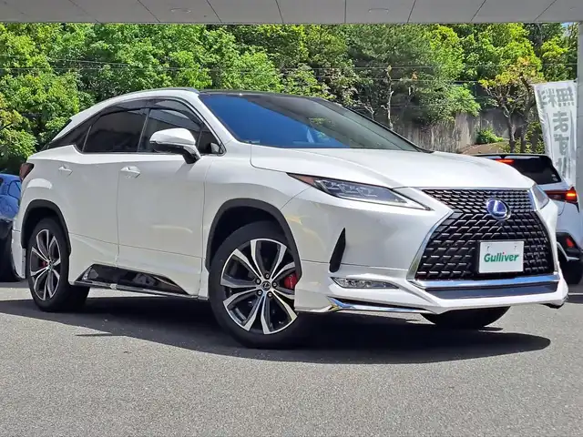 レクサス ＲＸ 450h バージョンL 大阪府 2021(令3)年 6万km ソニッククォーツ /禁煙車//ワンオーナー車//モデリスタエアロ(フロント・サイド・リア・リアスポイラー・マフラー)//パノラマルーフ//3眼フルLEDヘッドライト//ブレードスキャンアダプティブハイビーム//ヘッドランプクリーナー//ヘッドアップディスプレイ//ブラインドスポットモニター//パノラミックビューモニター//ハンズフリーパワーバックドア//黒本革シート//前席メモリー付パワーシート//前席シートヒーター・ベンチレーション//後席シートヒーター//ビルトインETC2.0//パドルシフト//純正20インチアルミホイール//保証書//取扱説明書//スペアキー×2