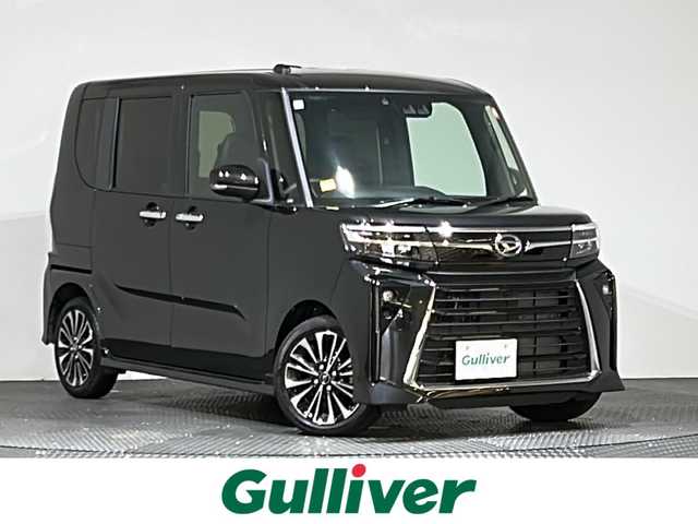 ダイハツ タント カスタム RS 愛媛県 2024(令6)年 0.4万km ブラックマイカメタリック 社外ディスプレイオーディオ　バックカメラ　両側パワースライドドア　純正フロアマット　前後コーナーセンサー　シートヒーター　Bluetooth　CD　APPLECarPlay LEDヘッドライト