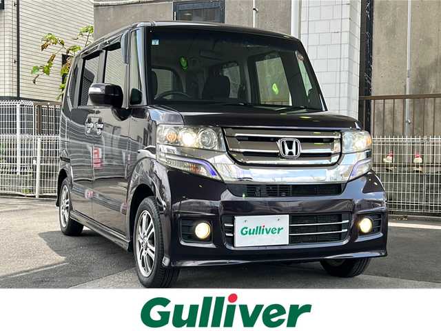 ホンダ Ｎ ＢＯＸ カスタム G Lパッケージ 京都府 2015(平27)年 7.5万km プレミアムベルベットパープル・パール 純正ＳＤナビ　/電動スライドドア　/バックカメラ　/スマートキー　/ウィンカーミラー　/アイドリングストップフォグライト　/Wエアバック　/オートライト　/横滑り防止装置/純正フロアマット/ミュージックプレイヤー接続/ミュージックサーバー/AACエアコン/CD/Bluetooth接続