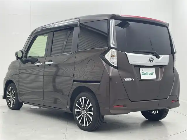 トヨタ ルーミー カスタムG－T 茨城県 2022(令4)年 1.8万km プラムブラウンパールクリスタルシャイン 社外9型ナビ/バックカメラ/フルセグ/衝突被害軽減ブレーキ/車線逸脱抑制装置/レーダークルーズコントロール/オートマチックハイビーム/クリアランスソナー/両側電動スライドドア/ETC/ドラレコ/シートヒーター/純正15インチAW/LEDヘッドライト/スマートキー