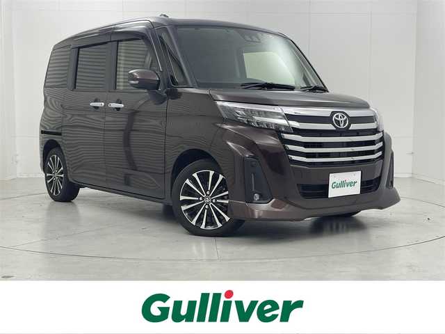 トヨタ ルーミー カスタムG－T 茨城県 2022(令4)年 1.8万km プラムブラウンパールクリスタルシャイン 社外9型ナビ/バックカメラ/フルセグ/衝突被害軽減ブレーキ/車線逸脱抑制装置/レーダークルーズコントロール/オートマチックハイビーム/クリアランスソナー/両側電動スライドドア/ETC/ドラレコ/シートヒーター/純正15インチAW/LEDヘッドライト/スマートキー
