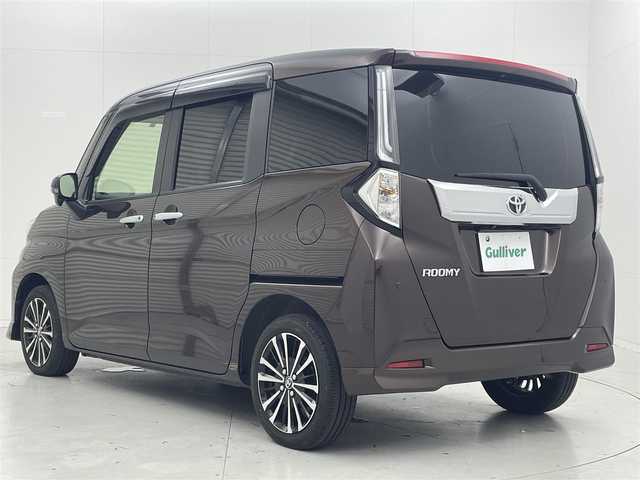 トヨタ ルーミー カスタムG－T 茨城県 2022(令4)年 1.8万km プラムブラウンパールクリスタルシャイン 社外9型ナビ/バックカメラ/フルセグ/衝突被害軽減ブレーキ/車線逸脱抑制装置/レーダークルーズコントロール/オートマチックハイビーム/クリアランスソナー/両側電動スライドドア/ETC/ドラレコ/シートヒーター/純正15インチAW/LEDヘッドライト/スマートキー