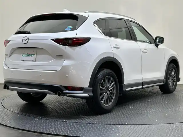 マツダ ＣＸ－５ 25S Lパッケージ 愛媛県 2018(平30)年 4.8万km スノーフレイクホワイトパールマイカ ・ナビ（フルセグＴＶ・ＢＴ・ＡＵＸ・ＦＭ・ＡＭ・ＵＳＢ・ＣＤ・ＤＶＤ）/・全方位カメラ　/・ＥＴＣ　/・前方ドラレコ　/・パワーバックドア　/・レーダークルーズコントロール　/・衝突軽減ブレーキ　/・レーンキープアシスト/・ステアリングヒーター/・DN席シートヒーター/・DN席パワーシート