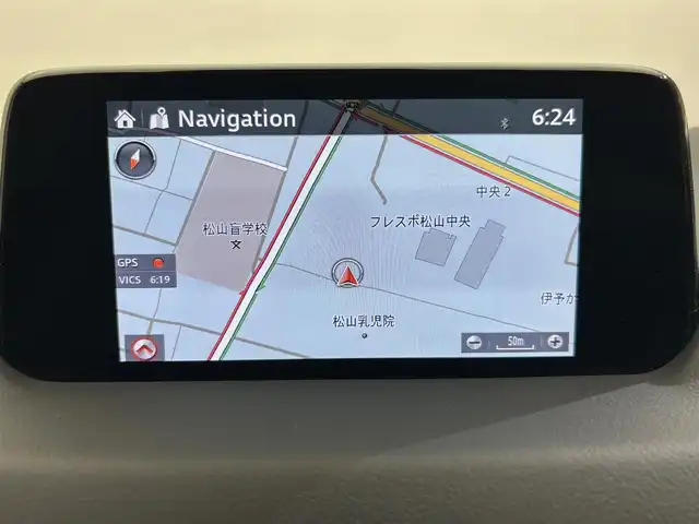 マツダ ＣＸ－５ 25S Lパッケージ 愛媛県 2018(平30)年 4.8万km スノーフレイクホワイトパールマイカ ・ナビ（フルセグＴＶ・ＢＴ・ＡＵＸ・ＦＭ・ＡＭ・ＵＳＢ・ＣＤ・ＤＶＤ）/・全方位カメラ　/・ＥＴＣ　/・前方ドラレコ　/・パワーバックドア　/・レーダークルーズコントロール　/・衝突軽減ブレーキ　/・レーンキープアシスト/・ステアリングヒーター/・DN席シートヒーター/・DN席パワーシート