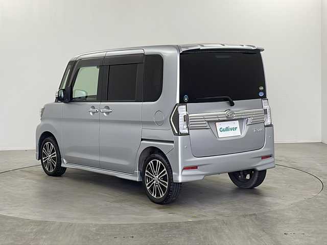 ダイハツ タント カスタム RS トップED SAⅡ 栃木県 2016(平28)年 5.8万km ブライトシルバーメタリック スマートアシストII/・衝突回避支援ブレーキ/・衝突警報機能/・車線逸脱警報/・誤発進抑制制御機能/・先行車発進お知らせ機能/純正8インチナビ/(CD/DVD/BT/TV/AM/FM/HDMI)/禁煙車/オートライト/オートエアコン/LEDヘッドライト/両側パワースライドドア/電動格納ミラー/サイドバイザー/スマートキー/ステアリングスイッチ/プッシュスタート/ETC