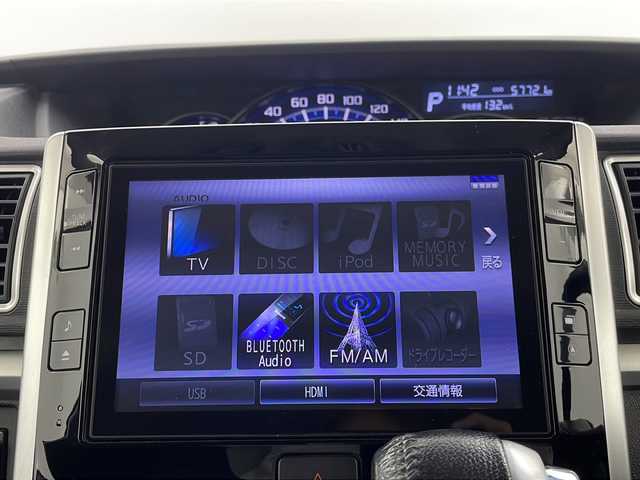ダイハツ タント カスタム RS トップED SAⅡ 栃木県 2016(平28)年 5.8万km ブライトシルバーメタリック スマートアシストII/・衝突回避支援ブレーキ/・衝突警報機能/・車線逸脱警報/・誤発進抑制制御機能/・先行車発進お知らせ機能/純正8インチナビ/(CD/DVD/BT/TV/AM/FM/HDMI)/禁煙車/オートライト/オートエアコン/LEDヘッドライト/両側パワースライドドア/電動格納ミラー/サイドバイザー/スマートキー/ステアリングスイッチ/プッシュスタート/ETC