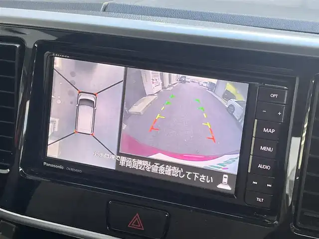 日産 デイズ ルークス HWS X Vセレクション 滋賀県 2018(平30)年 6.9万km スパークリングレッドM 純正7インチナビ/【Bluetooth/CD/DVD/フルセグTV】/両側パワースライドドア/全方位カメラ/クリアランスソナー/レーンキープアシスト/衝突軽減ブレーキ/ETC/プッシュスタート/スマートキー