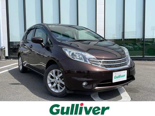 日産 ノート X 岐阜県 2014(平26)年 3.7万km インペリアルアンバーP 純正ナビ/バックカメラ　/ドライブレコーダー　/衝突軽減システム　/横滑り防止装置　/レーンキープアシスト　/アイドリングストップ　/プッシュスタート　/スマートキー　/フロアマット　/ドアバイザー　/電動格納ミラー
