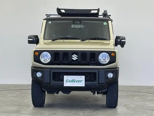 スズキ ジムニー XC 群馬県 2019(令1)年 5.4万km シフォンアイボリーメタリックブラック2トーンルーフ 社外７インチナビ　衝突軽減ブレーキ　バックカメラ　シートヒーター　オートマチックハイビーム　レーンディパーチャーアラート　社外マフラー　ミラー型ドライブレコーダー　ＬＥＤヘッドライト　ＥＴＣ　禁煙車