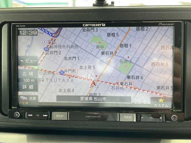 ダイハツ キャスト スタイル X 愛媛県 2016(平28)年 10.1万km ファイアークォーツレッドM 社外ナビ(AVIC-RZ200)/・ワンセグ/・CD/SD/スマートキー/プッシュスタート/アイドリングストップ/ETC/純正フロアマット/ISO FIX/ハロゲンヘッドライト/ドアバイザー/保証書/取扱説明書