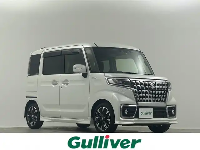 スズキ スペーシア カスタム HYBRID XS 埼玉県 2022(令4)年 1.7万km ピュアホワイトP ＫＥＮＷＯＯＤ８インチナビ　３６０°カメラ　ＣＤ　ＤＶＤ　フルセグ　Ｂｌｕｅｔｏｏｔｈ　ビルトインＥＴＣ２．０　オートクルーズコントロール　ナビ連動前後ドライブレコーダー　リアソナー　スズキセーフティ ヘッドアップディスプレイ