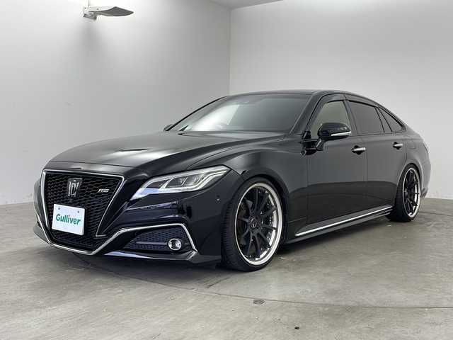 トヨタ クラウン RS アドバンス 兵庫県 2019(平31)年 4.3万km ブラック ・純正ナビ&CD&TV&BT&USB&SD&Miracast/・アラウンドビューモニター/・ビルトインETC2.0/・3眼LEDライト/・RS-Rダウンサス/・SSR21インチアルミホイール/・LEDシーケンシャルターンランプ/・ガナドールマフラー/・トヨタセーフティセンス/・プリクラッシュセーフティ/・ブラインドスポットモニター/・レーンディパーチャーアラート/・クリアランスソナー/・オートハイビーム/・オートライト/・レーダークルーズコントロール/・デジタルインナーミラー/・合皮スエードコンビシート/・前席シートヒーター/・ステアリングヒーター/・ドアミラーヒーター/・nanoe/・スマートキー/・ヘッドアップディスプレイ/・アイドリングストップ/・パーキングアシスト/・LEDフォグ