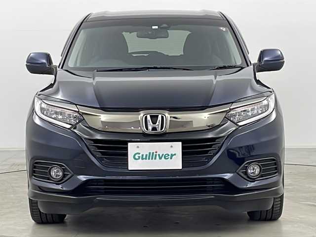 ホンダ ヴェゼル X ホンダセンシング 道央・札幌 2018(平30)年 5.8万km ミッドナイトブルービームM ・純正ナビ(CD＆DVD＆BT＆SD＆USB＆AUX)/・バックカメラ/・寒冷地仕様/・クルーズコントロール/・衝突軽減/・横滑り防止/・車線逸脱/・アイドリングストップ/・シートヒーター/・前後ドライブレコーダー/・プッシュスタート/・電格ミラー/・純正フロアマット/・ドアバイザー/・ビルトインETC/・スマートキー/・スペアキー/・純正エンジンスターター/・LEDヘッドライト/・オートライト/・フォグランプ/・社外アルミホイール冬タイヤ