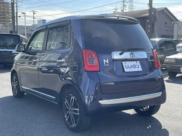 ホンダ Ｎ ＯＮＥ プレミアム Lパッケージ 愛知県 2013(平25)年 8.7万km プレミアムブルームーンパール 【(株)IDOMが運営する【じしゃロン名古屋鳴海店】の自社ローン対象車両になります。こちらは現金ご利用時の価格です。自社ローンご希望の方は別途その旨お申付け下さい。】/7型SDナビ(AVIC-MRZ2009）/　AM　FM　CD　DVD　フルセグTV/カーテンエアバック/ウィンカーミラー/電動格納ミラー/ステアスイッチ/純正フロアマット/１５インチアルミ/革巻きステア/フォグライト/バックカメラ/LEDライト/オートライト