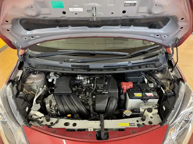 日産 ノート X エアロスタイル 群馬県 2015(平27)年 3万km ラディアントレッド 全方位モニター/車線逸脱警報/ステアリングスイッチ/アームレスト/プッシュスタート/スマートキー/電動格納ミラー/自動防眩ミラー/前方ドライブレコーダー/純正フロアマット/ドアバイザー/ETC