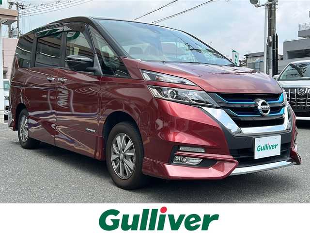 日産 セレナ e－パワー ハイウェイスター V 大阪府 2018(平30)年 4.4万km マルーンレッド 2トーン プロパイロット/純正メモリナビゲーション/Bluetooth　CD　DVD　SD　AM　FM/全方位カメラ/前方ドライブレコーダー/ビルトインETC/両側パワースライドドア/ハンズフリーオートスライドドア/フリップダウンモニター/前席シートヒーター/ステアリングヒーター/革巻きステアリング/ステアリングリモコン/LEDヘッドライト/フォグライト/純正フロアマット/盗難防止装置/保証書