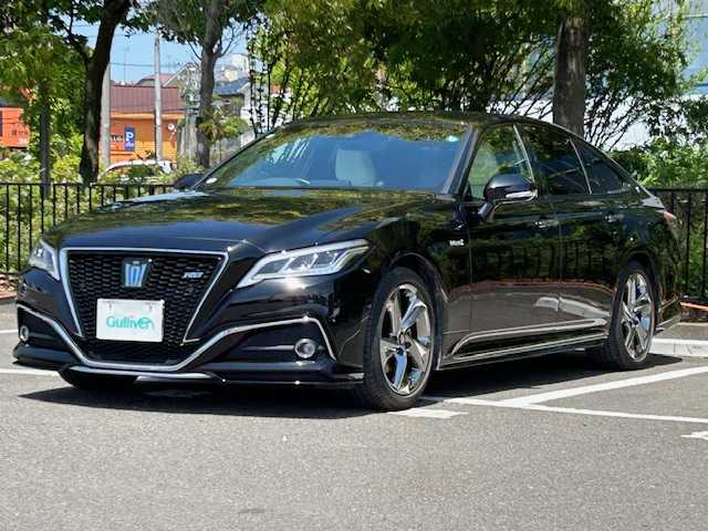 トヨタ クラウン ハイブリッド RS アドバンス 宮城県 2018(平30)年 4万km ブラック 純正ナビ/トヨタセーフティセンス/・プリクラッシュセーフティー/・レーントレーシングサポート/・レーダークルーズコントロール/・アダプティブハイビームシステム/・ロードサインアシスト/・発進遅れ告知機能/ヘッドアップディスプレイ/パーキングサポートブレーキ/クリアランスソナー/リヤクロストラフィックアラート/ブラインドスポットモニター/オプションエアロパーツ/ハンドルヒーター/エアシート/シートヒーター/パワーシート/シートメモリ/レザーシート/MTモード付きAT/LEDヘッドライト/フォグランプ/純正ドライブレコーダー/純正ETC/純正アルミホイール/純正フロアマット/バックカメラ/フルセグTV/Bluetooth、CD