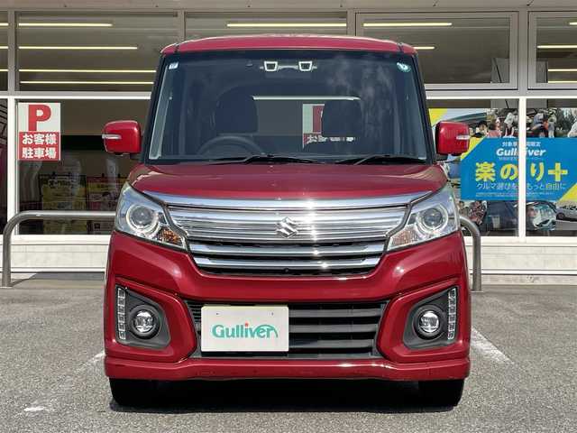 スズキ スペーシア カスタム XS 岐阜県 2015(平27)年 4.5万km フェニックスレッドパール 純正メモリナビ/AM FM BT TV CD DVD USB/全方位カメラ/前席シートヒーター/ベンチシート/純正フロアマット/両側パワースライドドア/オートライト/ドアバイザー/電格ミラー/サマータイヤ鉄ホイール積載