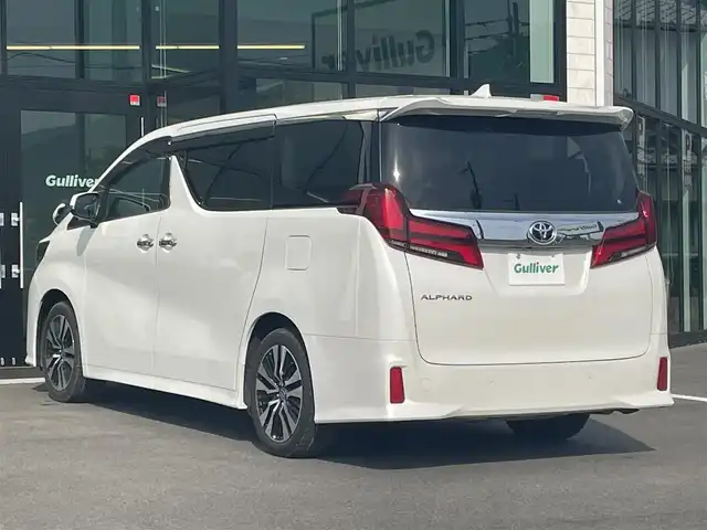 トヨタ アルファード S Cパッケージ 愛媛県 2021(令3)年 2.9万km ホワイトパールクリスタルシャイン サンルーフ/プリクラッシュセーフティ/レーントレーシングアシスト/パーキングサポートブレーキ/ロードサインアシスト/クリアランスソナー /レーダークルーズコントロール/純正デイスプレイオーディオ/　CD/DVD/Bluetooth/ワンセグTV/TVキャンセラー付き/バックカメカメラ/前後ドライブレコーダー/ ビルトインETC/両側パワースライドドア/黒革シート/前席パワーシート/前席シートヒーター/シートベンチレーション/オートライト/三眼LEDヘッドライト/ステアリングヒーター/純正18インチAW/プッシュスタート/フロアマット