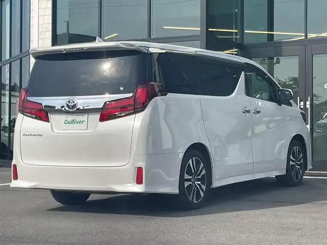 トヨタ アルファード S Cパッケージ 愛媛県 2021(令3)年 2.9万km ホワイトパールクリスタルシャイン サンルーフ/プリクラッシュセーフティ/レーントレーシングアシスト/パーキングサポートブレーキ/ロードサインアシスト/クリアランスソナー /レーダークルーズコントロール/純正デイスプレイオーディオ/　CD/DVD/Bluetooth/ワンセグTV/TVキャンセラー付き/バックカメカメラ/前後ドライブレコーダー/ ビルトインETC/両側パワースライドドア/黒革シート/前席パワーシート/前席シートヒーター/シートベンチレーション/オートライト/三眼LEDヘッドライト/ステアリングヒーター/純正18インチAW/プッシュスタート/フロアマット