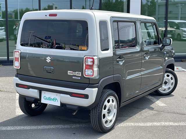スズキ ハスラー HYBRID G 道東・釧路十勝 2023(令5)年 5.3万km クールカーキパールメタリック/ソフトベージュメタリック ・４WD/・社外メモリナビ/（CD/Bluetooth/FM/AM/AUX)/・バックカメラ/・スマートキー/・プッシュスタート/・ETC/・社外前後ドライブレコーダー/・アイドリングストップ/・デュアルカメラブレーキサポート/・横滑り防止機能/・盗難防止機能/・レーンキープアシスト/・レーダークルーズコントロール/・ダウンヒルアシストコントロール/・オートライト