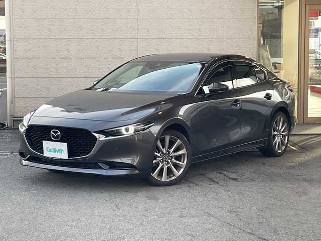 マツダ マツダ３セダン XD プロアクティブ 兵庫県 2019(令1)年 4.9万km マシーングレープレミアムM 純正ナビ/（CD/DVD/BT/フルセグTV）/全方位カメラ/ETC/純正フロアマット/コーナーセンサー/LEDヘッドライト/AUTOライト/スマートキー/スペアキー/保証書/取扱説明書