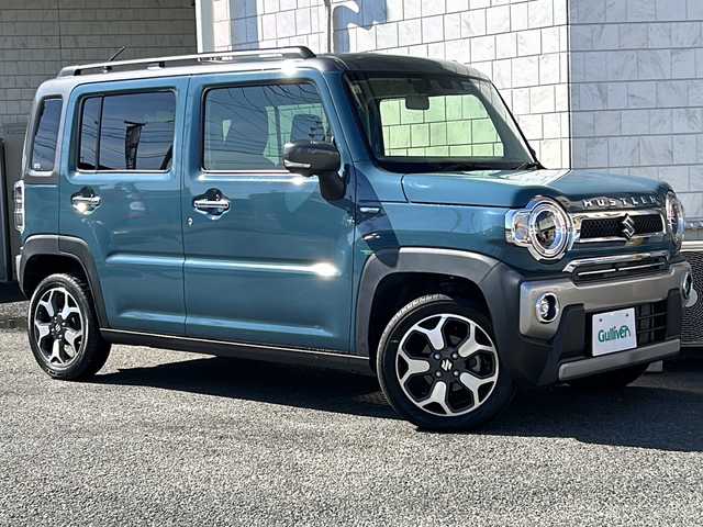 スズキ ハスラー Jスタイル ターボ 神奈川県 2021(令3)年 2万km デニムブルー ガンメタリック 2トーン 純正ディーラーナビ(CD/DVD/SD/USB/BT/フルセグTV)/全方位カメラ/レーダークルーズコントロール/パドルシフト/衝突被害軽減ブレーキ/レーンキープアシスト/横滑り防止装置/アイドリングストップ/ハーフレザーシート/D/N席シートヒーター/ETC/ルーフレール/TVキャンセラー/純正フロアマット/オートライト/フォグランプ/ISOFIX/スペアキー×1/保証書/取扱説明書