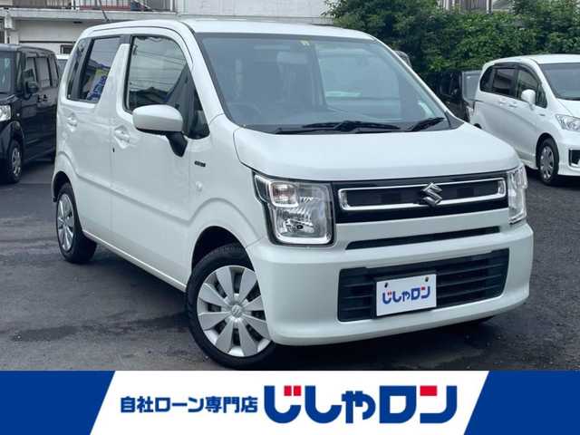スズキ ワゴンＲ HYBRID FX 埼玉県 2017(平29)年 7.4万km 白 (株)IDOMが運営する【じしゃロン川越店】の自社ローン専用車両になります。/こちらは現金またはオートローンご利用時の価格です。/自社ローンご希望の方は別途その旨お申付け下さい/スマートキー/ETC/社外フロアマット/電格ミラー/スペアキー1本