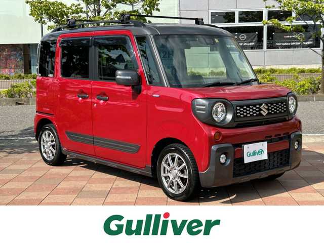 スズキ スペーシア ギア HYBRID XZターボ 福島県 2020(令2)年 4.2万km フェニックスレッドパール/ガンメタリック2トーンルーフ ４WD/純正ナビ/(CD/DVD/USB/BT/AM/FM)/両側パワースライドドア/全方位カメラ/LEDヘッドライト/衝突軽減ブレーキ/車線逸脱防止システム/クルーズコントロール/前席シートヒーター/ルーフレール/パドルシフト/ステアリングスイッチ/プッシュスタート/アイドリングストップ/ビルトインETC/リアサーキュレーター/純正フロアマット/純正ドアバイザー
