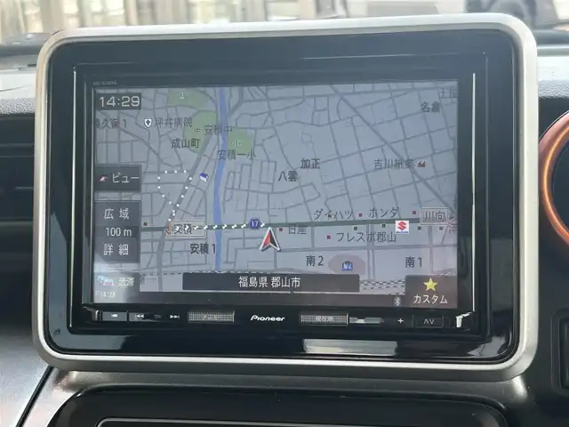 スズキ スペーシア ギア HYBRID XZターボ 福島県 2020(令2)年 4.2万km フェニックスレッドパール/ガンメタリック2トーンルーフ ４WD/純正ナビ/(CD/DVD/USB/BT/AM/FM)/両側パワースライドドア/全方位カメラ/LEDヘッドライト/衝突軽減ブレーキ/車線逸脱防止システム/クルーズコントロール/前席シートヒーター/ルーフレール/パドルシフト/ステアリングスイッチ/プッシュスタート/アイドリングストップ/ビルトインETC/リアサーキュレーター/純正フロアマット/純正ドアバイザー