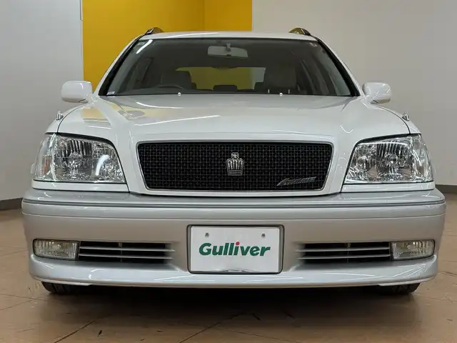 トヨタ クラウン エステート アスリート 群馬県 2005(平17)年 9.8万km ホワイトパールクリスタルシャイン/シルバーM ７インチワイドナビ/・AM/FM/CD/DVD/・SD/Bluetooth/・フルセグTV/USB/MSV/パドルシフト/ETC/純正フロアマット/純正ドアバイザー/キセノンヘッドライト/リモコンキー/シートカバー