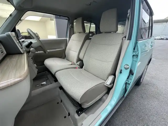 スズキ ラパン S 滋賀県 2017(平29)年 5.5万km フレンチミントパールメタリック 純正7インチナビ/【Bluetooth/CD/DVD/フルセグTV/USB】/衝突軽減ブレーキ/D席シートヒーター/HIDヘッドライト/オートライト/前方ドライブレコーダー/純正フロアマット/プッシュスタート/スマートキー/ABS/横滑り防止装置