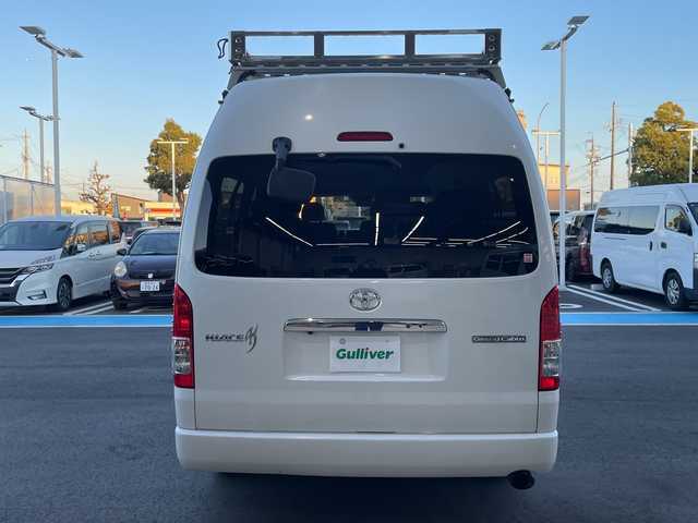 トヨタ ハイエース グランドキャビン 愛知県 2018(平30)年 3.4万km ホワイトパールクリスタルシャイン ワンオーナー/モデリスタエアロ/純正メモリナビ・フルセグTV/CD・DVD・Bluetooth/バックカメラ/パワースライドドア/モデリスタエアロ/純正LEDヘッドライト/純正ビルトインETC/Wエアバッグ/AC100Vコンセント電源/プリクラッシュセーフティ/ルーフキャリア