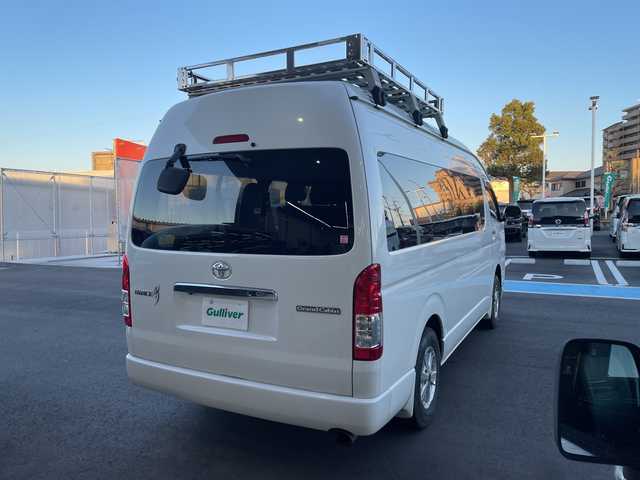 トヨタ ハイエース グランドキャビン 愛知県 2018(平30)年 3.4万km ホワイトパールクリスタルシャイン ワンオーナー/モデリスタエアロ/純正メモリナビ・フルセグTV/CD・DVD・Bluetooth/バックカメラ/パワースライドドア/モデリスタエアロ/純正LEDヘッドライト/純正ビルトインETC/Wエアバッグ/AC100Vコンセント電源/プリクラッシュセーフティ/ルーフキャリア
