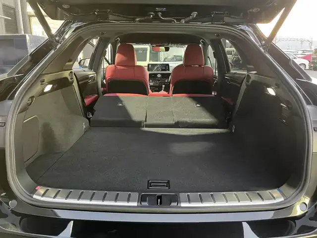 レクサス ＲＸ 300 Fスポーツ 滋賀県 2020(令2)年 5.8万km グラファイトブラックガラスフレーク 純正12.3インチナビ/【Bluetooth/CD/DVD/Blu-ray/フルセグTV】/赤レザーシート/全方位カメラ/追従クルーズコントロール/ブラインドスポットモニター/レーンディパーチャーアラート/衝突軽減ブレーキ/三眼LEDヘッドライト/オートマチックハイビーム/D/Nパワーシート/D/Nシートヒーター/D/Nシートベンチレーション/パワーバックドア/ビルトインETC2.0/ヘッドアップディスプレイ/ステアリングヒーター/電動パーキングブレーキ/オートブレーキホールド/シートポジションメモリ/プッシュスタート/スマートキー/ステアリングリモコン