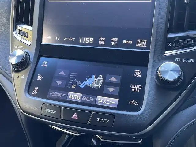 トヨタ クラウン ハイブリッド アスリートSJ-フロンティアLTD 滋賀県 2018(平30)年 3.2万km ホワイトパールクリスタルシャイン 純正8型ナビ/【Bluetooth/CD/DVD/USB/フルセグ】/社外エアロ/社外ガナドール4本だしマフラー/ハーフレザーシート/パワーシート/シートヒーター/ステアリングヒーター/純正１８AW/LEDヘッドライト/追従クルーズコントロール/前後ソナー/ビルトインETC/前後ドライブレコーダー/バックカメラ/スマートキー