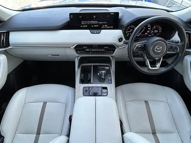 マツダ ＣＸ－６０ XD HV エクスクルーシブモダン 茨城県 2022(令4)年 1.4万km ソニックシルバーM 純正ナビ/革巻きステアリング/全方位カメラ/レーダークルーズコントロール/ヘッドアップディスプレイ/BSM/ホワイトレザーシート/パワーバックドア/メモリーパワーシート/前後シートヒーター/ベンチレーション/ステアリングヒーター/オートハイビーム/オートワイパー/HDMI/ETC/LEDヘッドライト